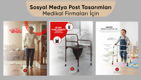Sosyal medya post tasarımları medikal firmaları için.