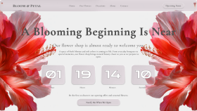 Bloom & Petal-İnteraktif ve Modern Web Landing Page Tasarımı