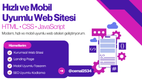 modern ve mobil uyumlu web siteleri yaparım
