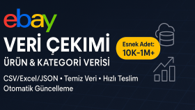 ebay ürün ve kategori verisi toplarım ve  teslim ederim