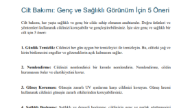 Cilt bakım ürünleri satan bir marka için yazdığım içerik