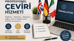  profesyonel bir şekilde çeviri hizmeti sunuyorum