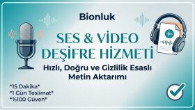 ses ve video kayıtlarınızı özenle metne dökerim