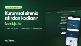 kurumsal web sitenizi Next.js ile sıfırdan geliştiririm