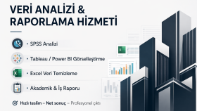 veri analizi, raporlama, SPSS, Tableau çalışabilirim