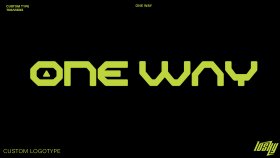 ONE WAY CUSTOM LOGOTYPE TASARIMI