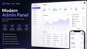 size modern admin paneli hazırlarım