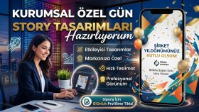 kurumsal özel gün story tasarımları hazırlarım