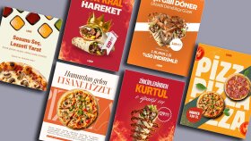 Restoran ve Fast Food Markaları İçin Sosyal Medya Tasarımlar