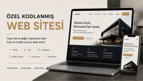 işletmeniz için özel kodlanmış kurumsal web site yaparım