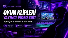 yayıncılar için oyun klipleri YouTube videoları kurgularım