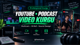 YouTube ve podcast videolarınızı profesyonel kurgularım