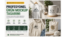 ürünlerinize özel profesyonel mockup tasarlarım