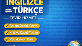 İngilizce – Türkçe / Türkçe – İngilizce çeviri yapıyorum
