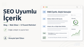 %100 SEO uyumlu özgün metin ve web sitesi içeriği yazarım