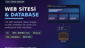 özel yazılım web admin paneli ve API geliştiriyorum