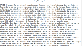 HAYDİ ( Hayvan Durum İzleme) Mobil İhbar Uygulaması