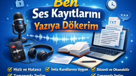 ses kayıtlarını yazıya dökerim