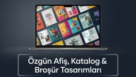 afiş katalog ve broşür tasarımları yapıyorum