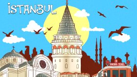 İstanbul Temalı İllüstrasyon