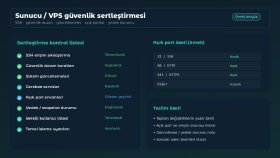 Sunucu / VPS güvenlik sertleştirmesi