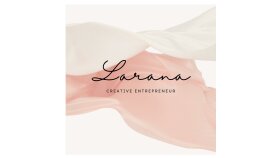 Pink Abstract Handwritten Brand Logo Çalışması.