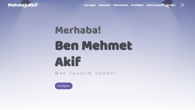 Kişiye Özel Tasarımı ile Tek Sayfa Web Site