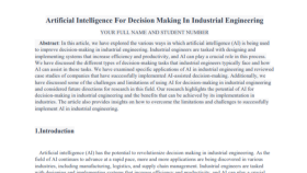 Artificial Intelligence For Decision Making In Industrial En