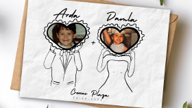 Since Childhood Wedding Card