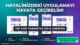 mobil uygulama fikrinizi Flutter ile yaparım