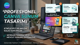 sıfırdan canva sunumu tasarlar ve düzenlerim