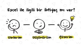 excel ile istediğiniz çözümden daha iyisini sağlayabilirim