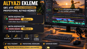 deşifreli ya da deşifresiz metne altyazı ekleyebilirim