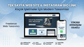  işletmeler için modern tek sayfa web sitesi tasarlarım