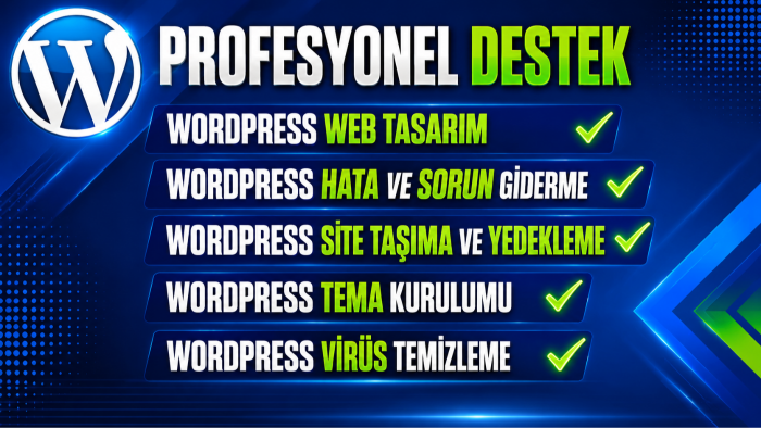 wordpress sitenizdeki hata ve sorunları düzeltirim