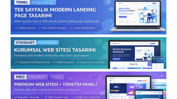 işletmeniz için profesyonel web siteleri yapıyorum