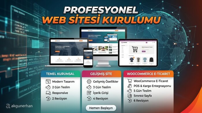 anahtar teslim WordPress ve e-ticaret siteleri kurarım