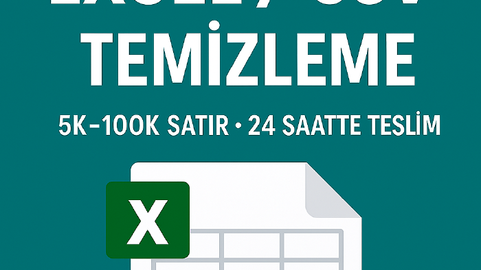 Excel ve CSV dosyalarınızı temizleyip grafiğe dökerim