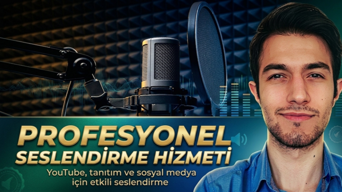 youtube videolarınız için seslendirme yaparım