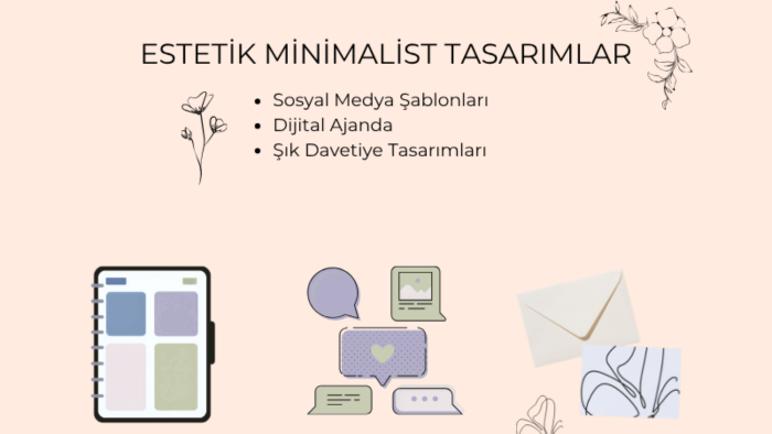 estetik sosyal medya gönderileri , ajandalar tasarlarım