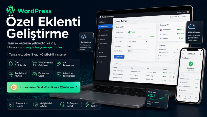  WordPress için özel eklenti geliştiririm