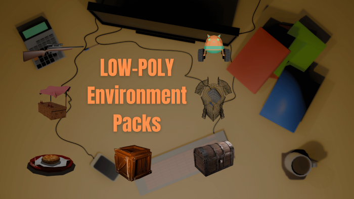 Unity URP uyumlu low-poly environment packs modellerim