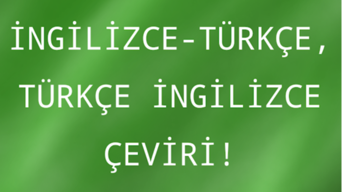 çeviri yapıyorum