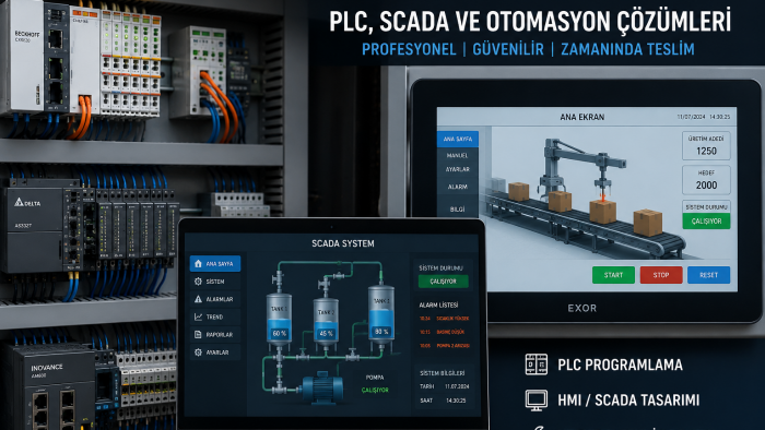 endüstriyel plc scada ve otomasyon desteği sağlıyorum