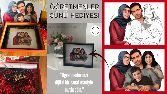 öğretmenler gününe özel bir dijital çizim yapabilirim