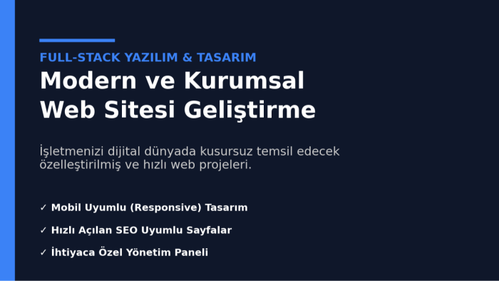 firmanız için modern ve hızlı kurumsal web siteleri kodlarım