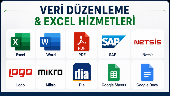 Excel düzenleme ve veri aktarma işlemleri yaparım