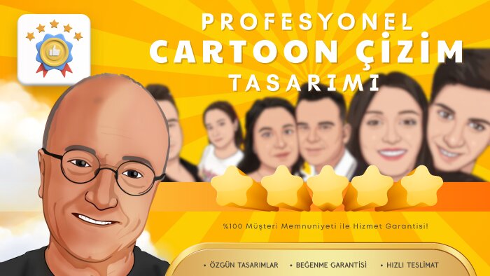 fotoğraflarınızı çizgifilm karakteri olarak çizebilirim
