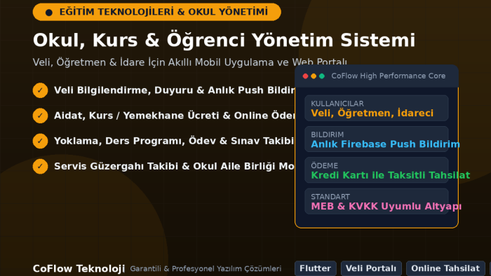 okul ve kurslar için öğrenci takip sistemi kurabilirim