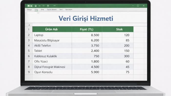 Excel tablolarınızı düzenlerim